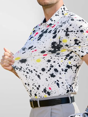 JEMLDL Ink-Splatter Golf Polo