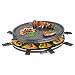 Produktbild Bomann RG 2247 CB Raclette-Grill zum Grillen und Überbacken, 8 Pfännchen und 8 Holzspatel, Antihaftbeschichtung, Stufenlos regelbarer Thermostat, max. 1400 Watt