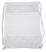 Nylon Drawstring Mesh Tote Bag with Large Front Zipper Pocket