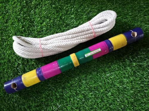 Image of Baby Thottil Kambu Wooden (Multicolour) with Rope | Thottil Kattai - Cradle Wood Stick & Rope for New Born Baby | Thottil Kambu with Rope - (Pack of 1 Set)
