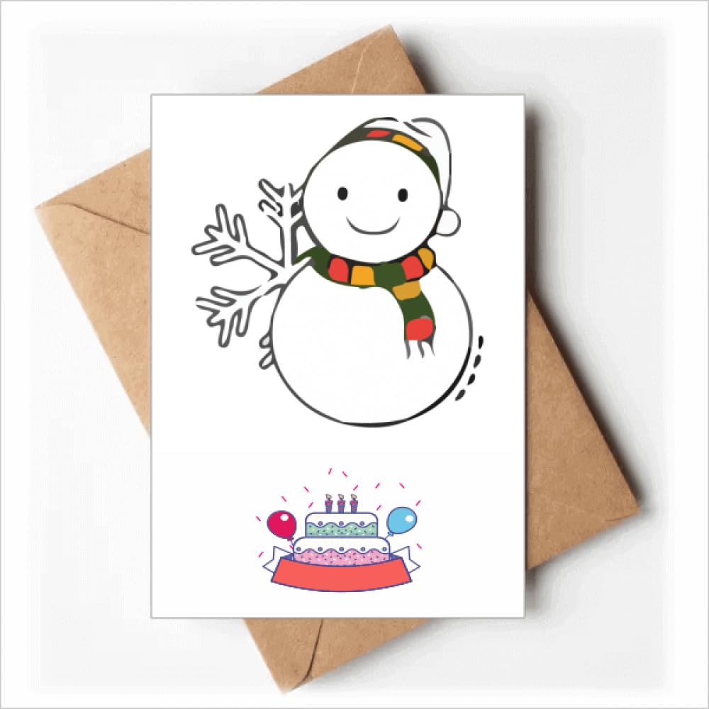 Amazon | 雪だるま雪の天気図 誕生日おめでとうカード空白伝言封筒