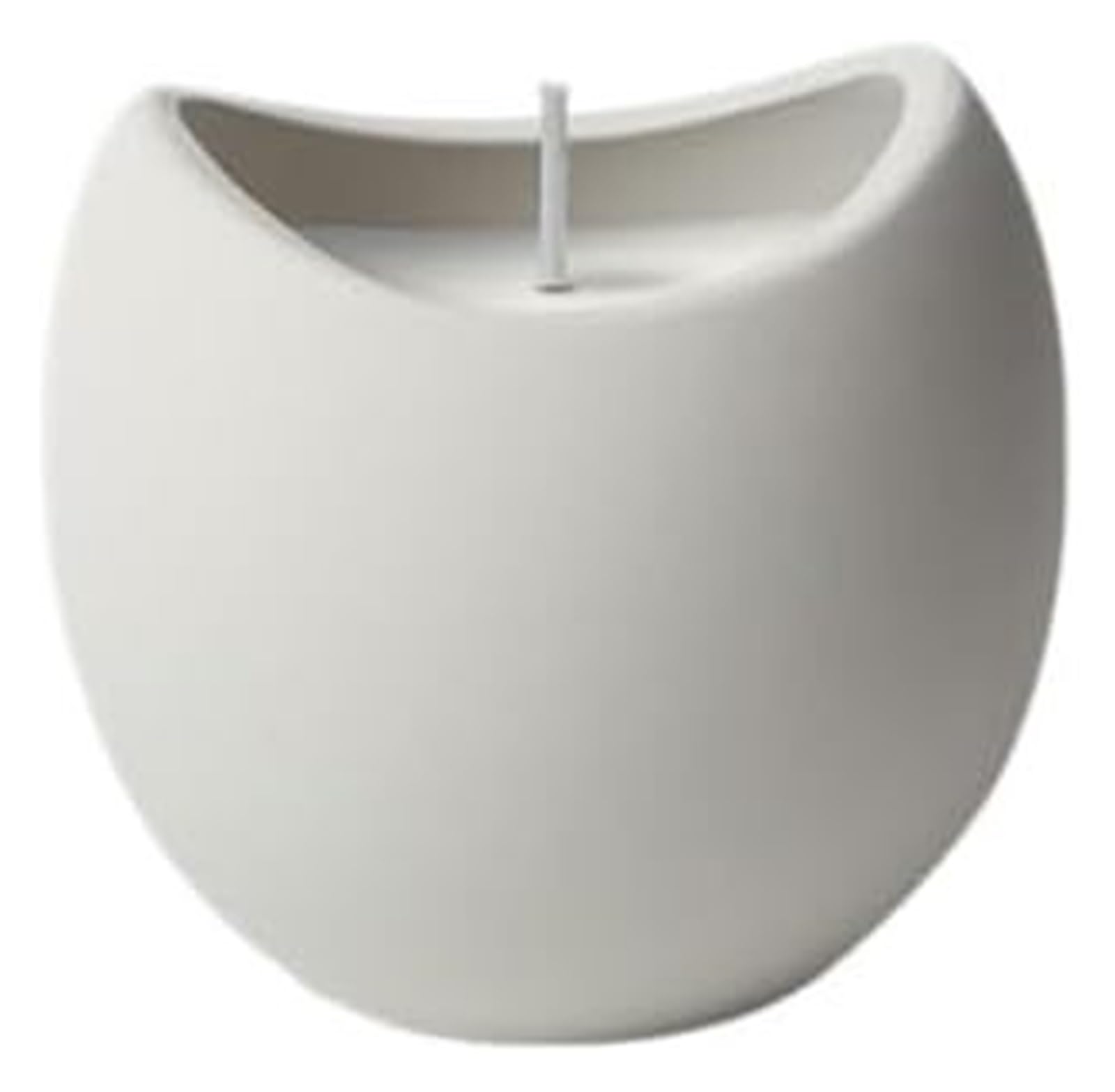 Ceramic candlestick, Ceramic Candlestick Holder Multicolor Metal Base(White)
