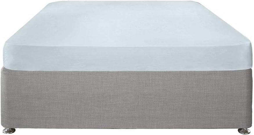 Serene Fitted Sheet, Duck Egg Blue, Double Size (190 x 140 x 32cm), 32cm Deep, Soft Polycotton, Elasticated Corners