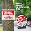 SmartSign Private Property No Trespassing Sign, 9 x 12 Polystyrene Plastic (Pack of 5) Screen Printed, 10 mil Polystyrene Plastic, Red and White, Made in USA