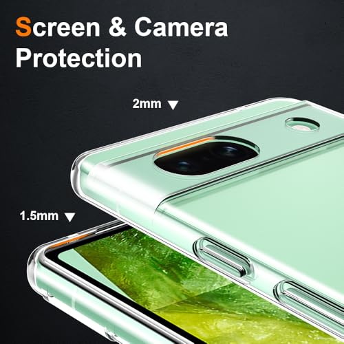 bokoo Google Pixel 8a Case, Ultra [Slim Thin] Flexible Clear TPU Phone Case for Google Pixel 8a Gel Rubber Soft Skin Silicone Protective Case, Anti-Yellowing, Drop Protection,Transparent - Thumbnail 4