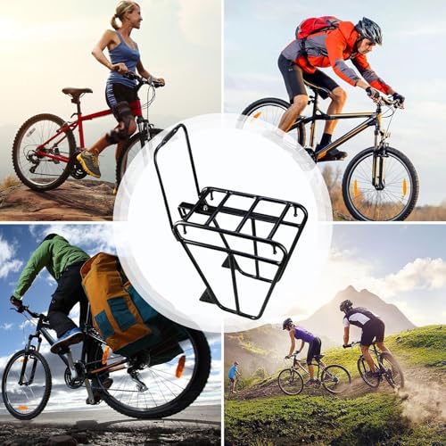 Bagażnik Przedni Do Roweru Szosowego - Koszyk Przedni Rowerowy Aluminiowy,Akcesoria Rowerowe Na Fitness Sporty Wypoczynkowe Dla Rodzin Turystyki Pieszej I Campingu Wypraw Rowerowych