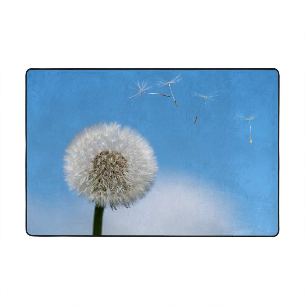Tapis pissenlit Ruchen en velours corail aux finitions haut de gamme