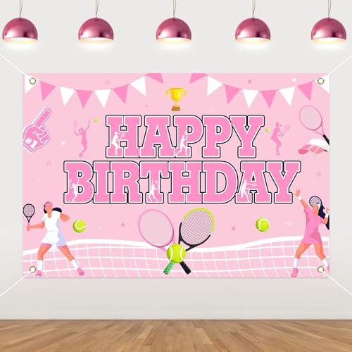 Décoration d'anniversaire tennis Wonmelody pour sublimer un fond de fête ado