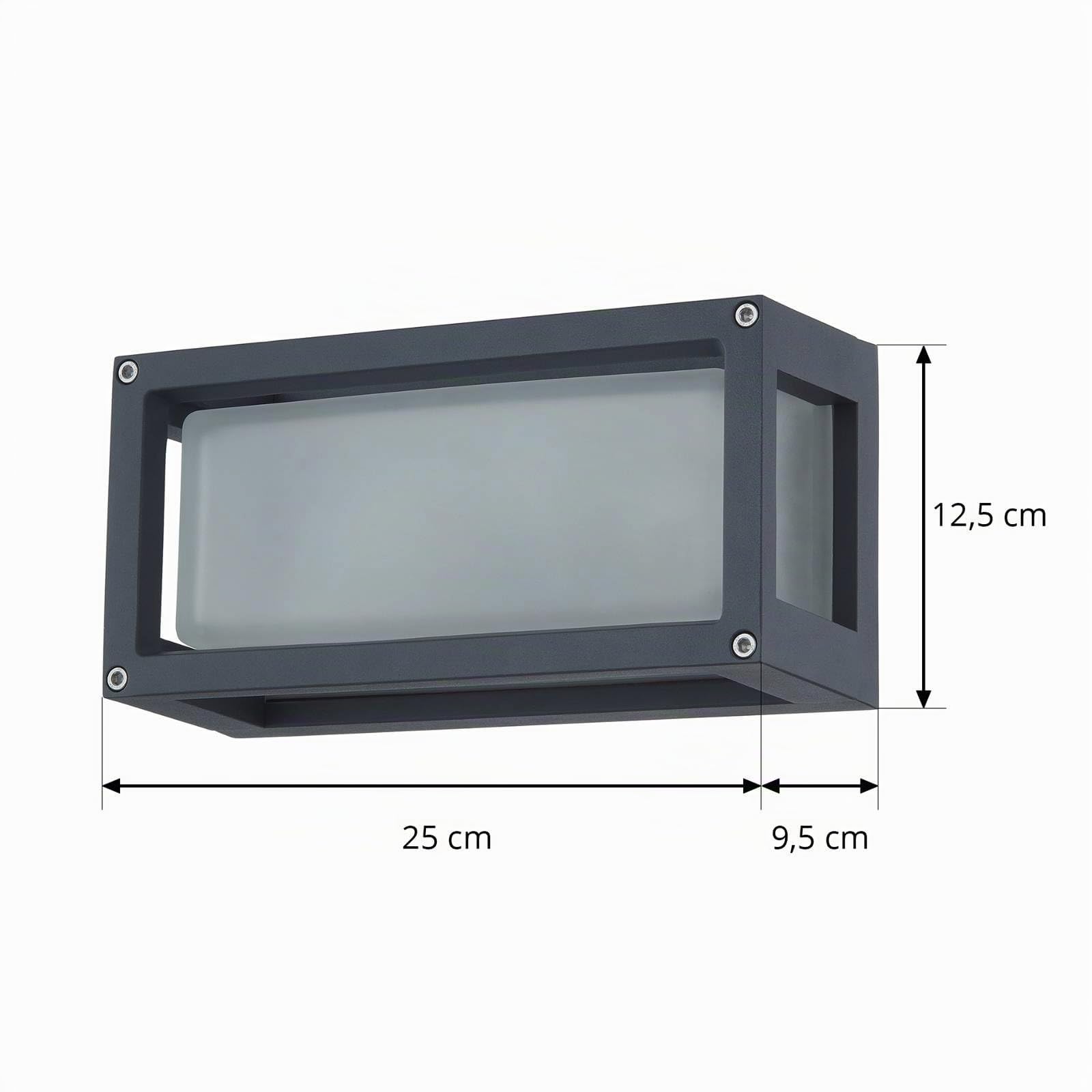 Lucande Applique Exterieur Aurelien à intensité variable (Moderne) en Noir Aluminium (1 lampe,à E27), Murale Luminaire Lampe Jardin Eclairage