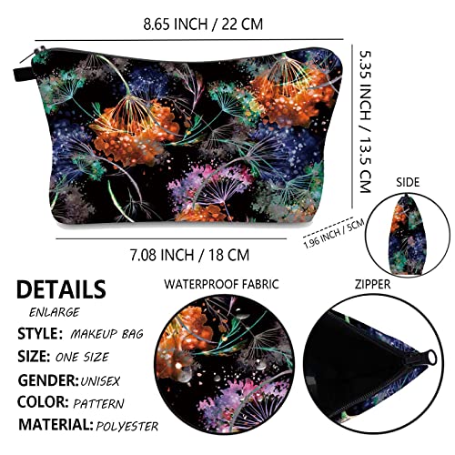FAVORTALK Makeup Bag Ladies Portable Cosmetic Case Women Travel Beauty Bag Make Up Case Vanity Bag Makeup Brush Organiser with Beautiful Dandelion Pattern -B1255 - Image 2