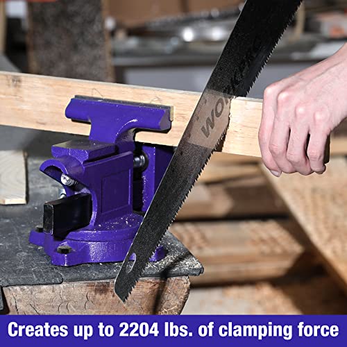 Workpro Bench Vise, 4-1/2" Vice For Workbench, Utility Combination Pipe Home Vise, Swivel Base Bench For Woodworking #TOP3