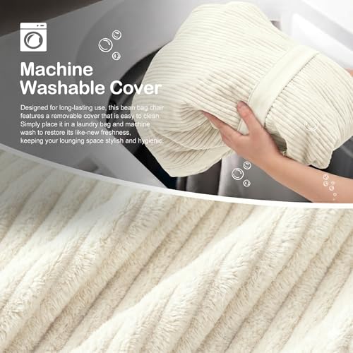 Image of 6FT Bean Bag Chair 6'Giant Bean Bag Chairs with Adults, Large Beanbag Chair