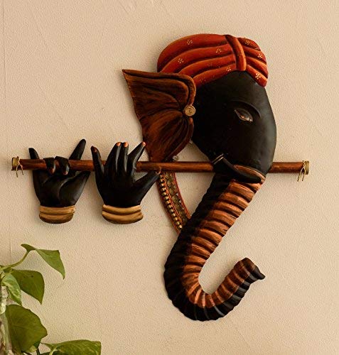Bansuri Ganesha en fer forgé pour créer un coin zen dans votre salon