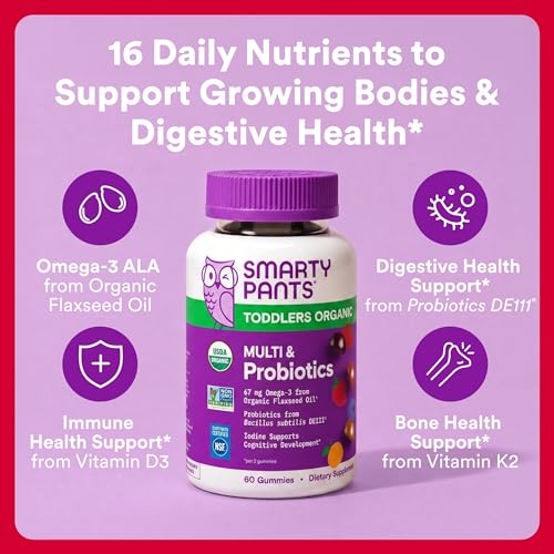 SmartyPants Organic Toddler Multivitamin Gummies