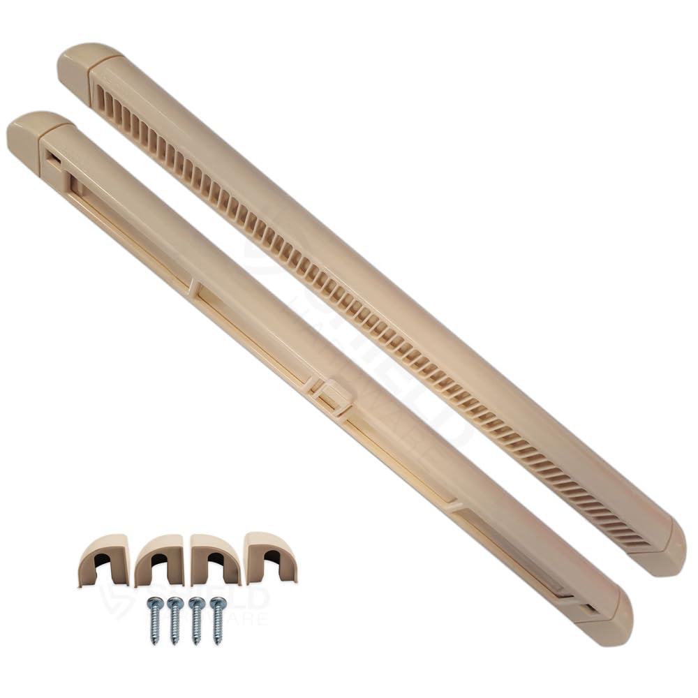 Window Trickle Vents - Reduces Condensation, Damp & Steam - Complete Replacement Kit for uPVC, Wood & Aluminium Cream 525mm