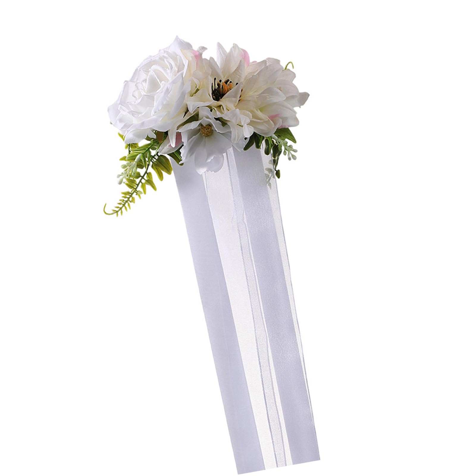 Durable Artificial Wedding Chair Flowers, Artificial Wedding Bouquet Decoration for Reception Decoration and Bridal Car Decoration