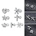 YUELER Stainless Steel Dermals Anchors Base Hypoallergenical Body Piercing Jewelry Fashionable Accessory for Sensitive Skin
