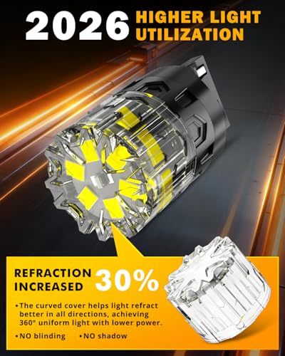 Image of Auxbeam 2026 B2 Series 7440 LED Bulbs White Backup Reverse Light