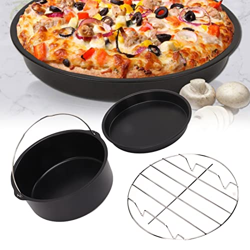 Accesorios para Freidora, Barriles para Pasteles y Sartén para Pizza, Juego de Accesorios para Freidora Profunda para Cocinar Pasteles, Panes, Pizza, Tartas, Galletas (6 Pulgadas) miniatura 7