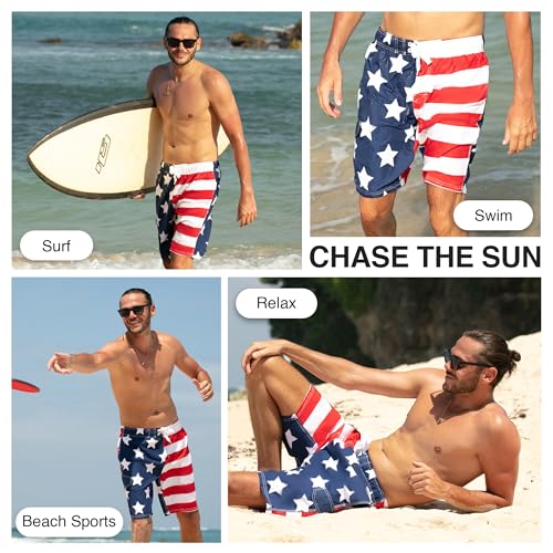 Image of Kanu Surf Men's Big Viper Extended Size Stripe Swim Trunk