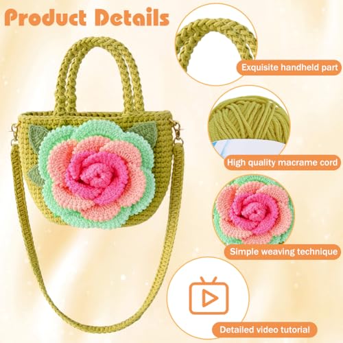 Sac rose 3D au crochet à fabriquer soi-même pour vos sorties estivales
