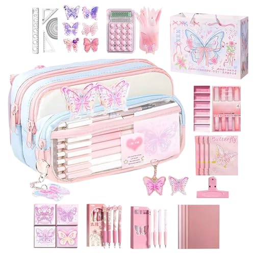 Organizador de lápices auténtico, amplio soporte de papelería, estuche de 10 x 3 pulgadas con cremallera, bolsa de lona impermeable, herramientas de escritura con impresión colorida, suministros