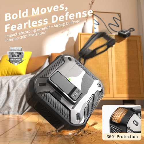 Image of RFUNGUANGO for AirPods 5 /4 Case (2026 /2024) with Lock, Camouflage