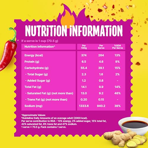 Image of MAGGI Spicy Manchurian Instant Cuppa Noodles - Delicious Slurpy Saucy Taste, 70.5g