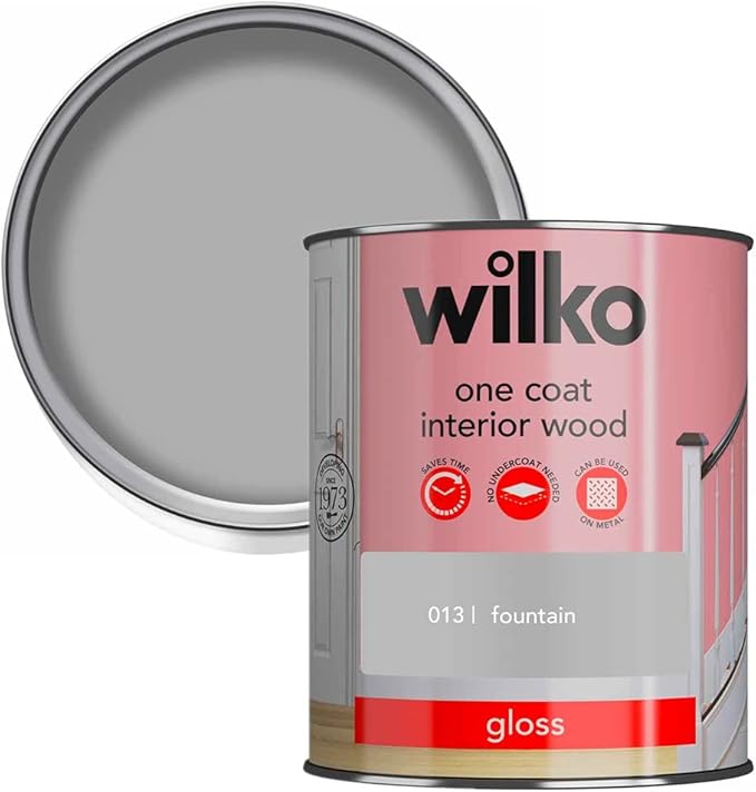 wilko One Coat Interior Wood Gloss Paint, No undercoat required