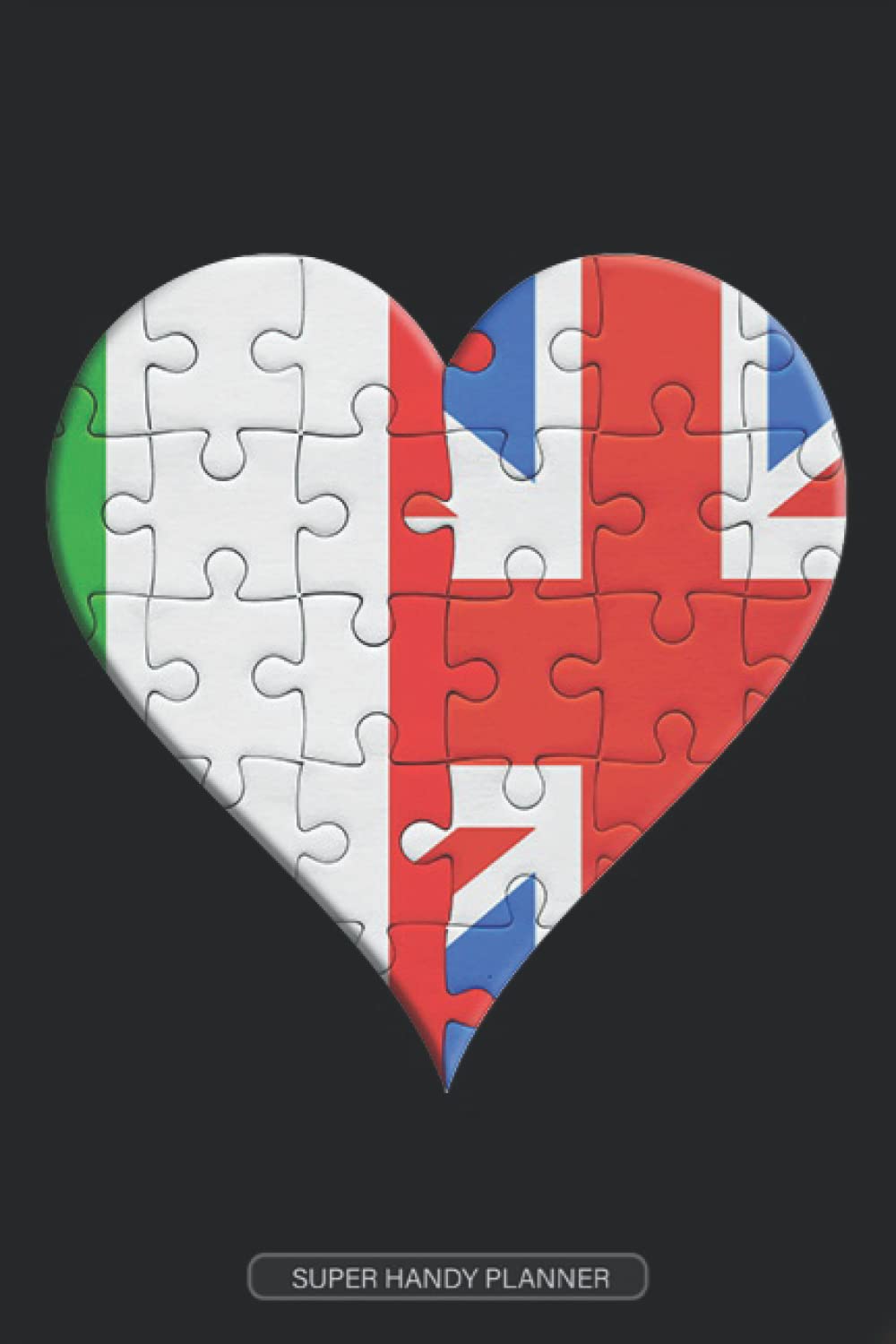 Planner: Italian British Flag United Heart Jigsaw Puzzle Flags Of Italy Great Britain