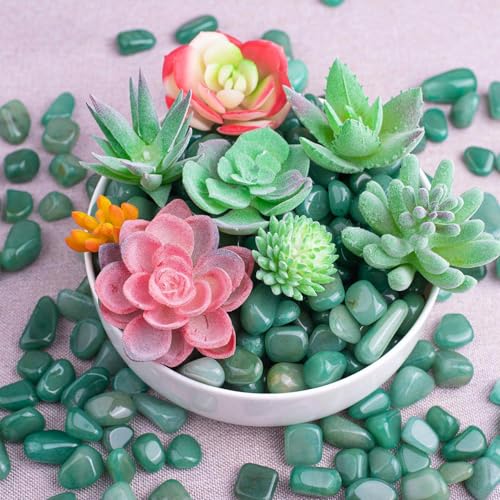 Image of Polished Aventurine Crystal Set, 0.4 inch, 128 Pcs - Handpicked Tumbled Stones and Crystals Bulk for Healing, Reiki, Meditation, Witchcraft and Home Decor