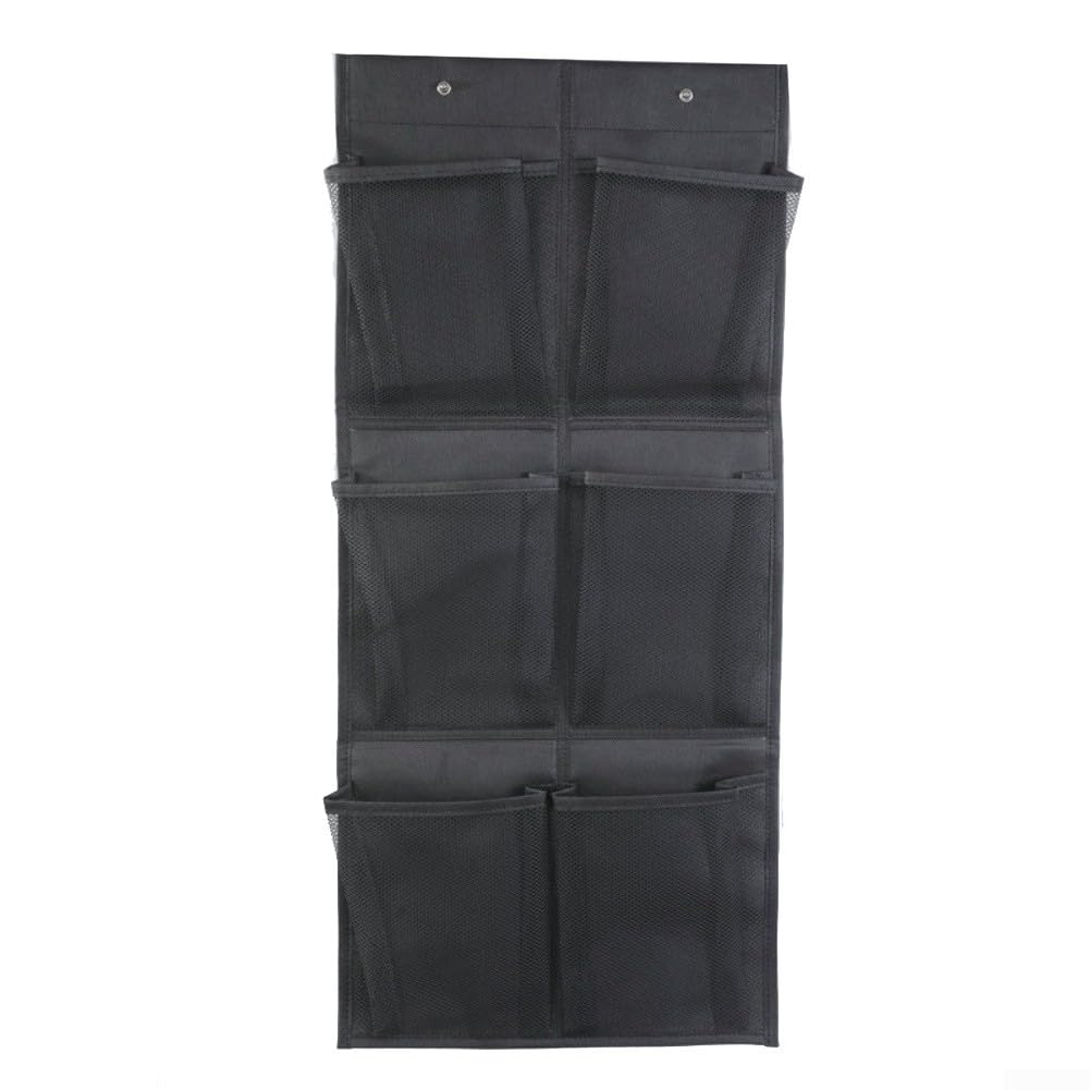 3 Pack Over Door Shoe Organizer With Multiple Pockets, Breathable Non-woven Hanging Storage Bag For Bedroom, Bathroom And Closet, Black(Is black)