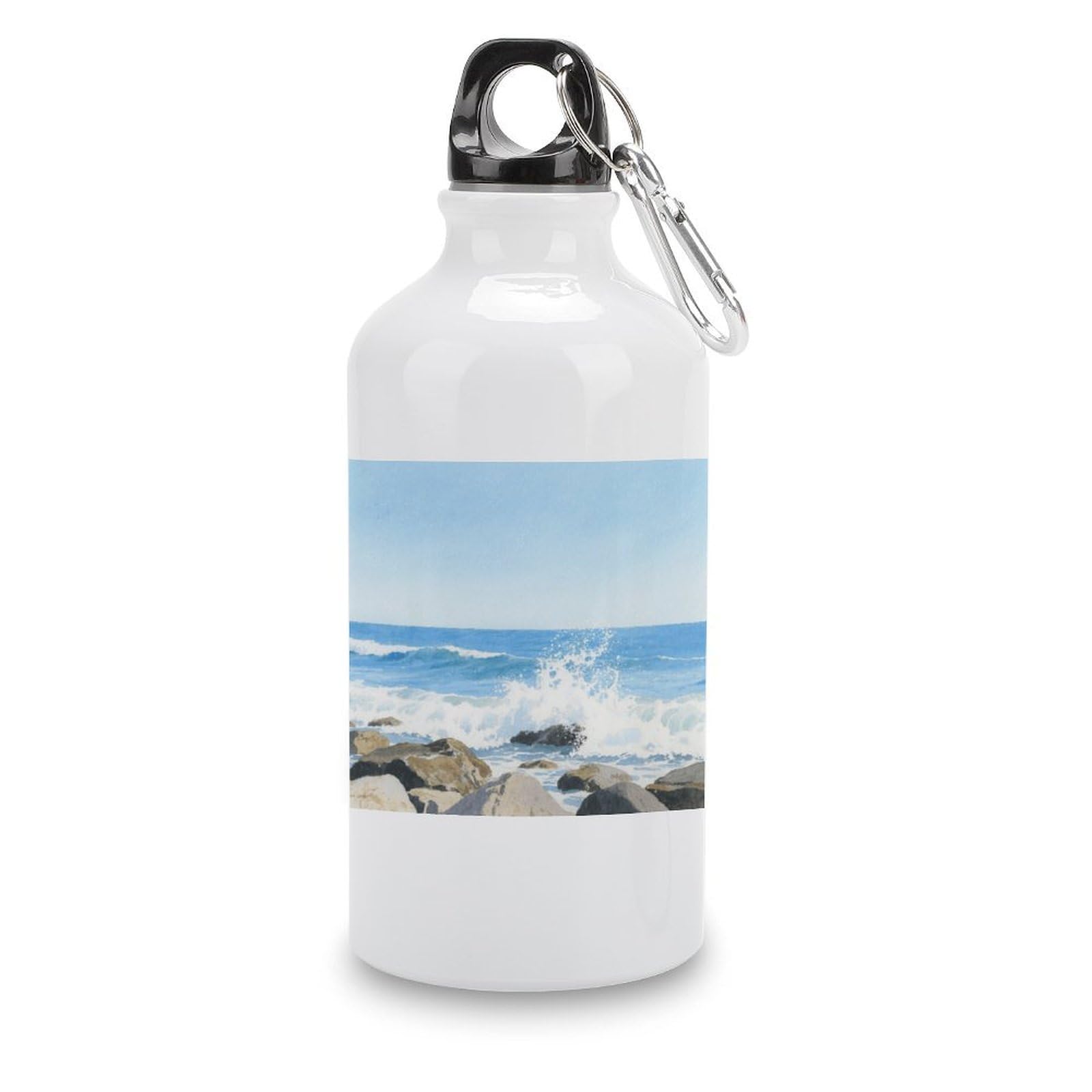 Fekiloot Style Glacier Cracks Aluminum Water Bottle Travel Tumbler Reusable Lightweight Outdoor Sports Water Bottles For Gym Sports Camping Hiking Fishing400ml
