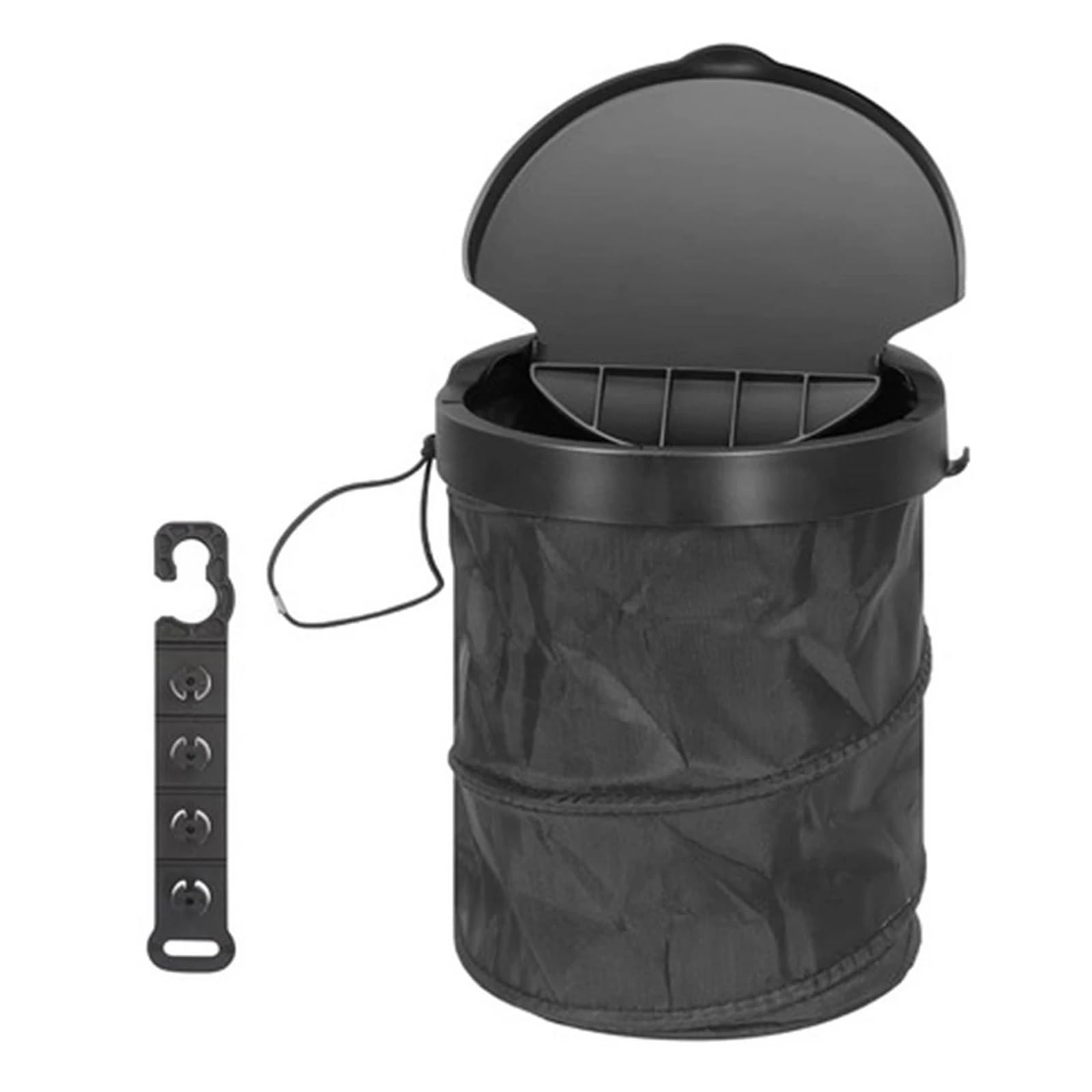 Basurero para coche plegable e impermeable con tapa negra 8