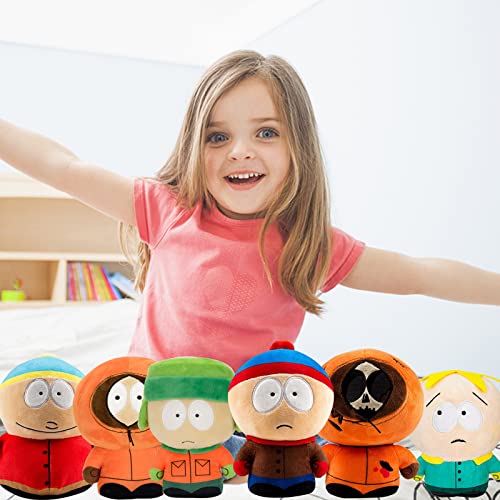 Atuyina South North Park Plush Toys, 8''Kyle Cartman Kenny Butter Doll Doll Plush Toys,Soft Cotton Stuffed Plush Doll Toy Stuffed Ornaments Gift, Anime Cartoon Fans Children Adults (6Pcs) #TOP3