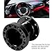 Acouto Steering Wheel Hub Spacer 3inch Car Steering Wheel Extension Spacer Aluminium Steering Wheel Hub Adapter Spacer Kit (Black)