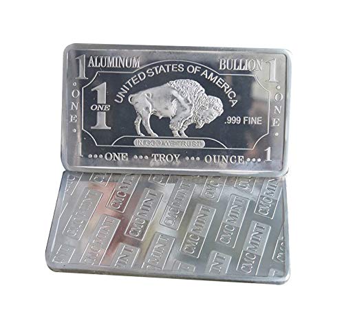 1 oz One Troy Ounce USA American Buffalo .999 Fine Aluminum Bullion Bar Al Element