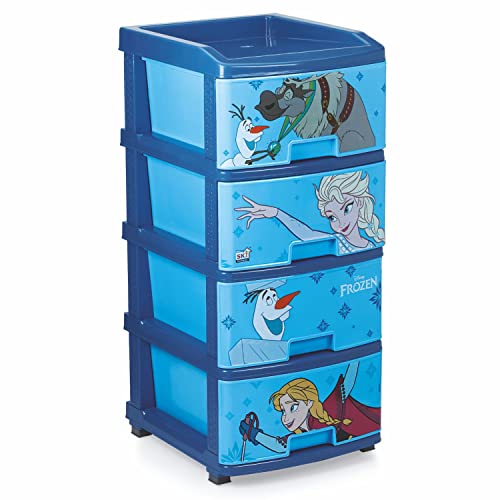 Image of SKI Homeware Vintage Chest of Drawers For Kids (Frozen) | Spacious, sturdy & easy to move on wheels
