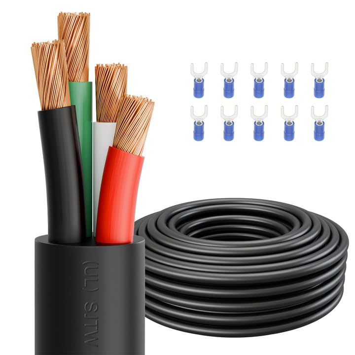 Firmerst 14/4 Outdoor-Rated Mini-Split Cable 150 Feet,Weatherproof Wire for Air Conditioner and HVAC Systems