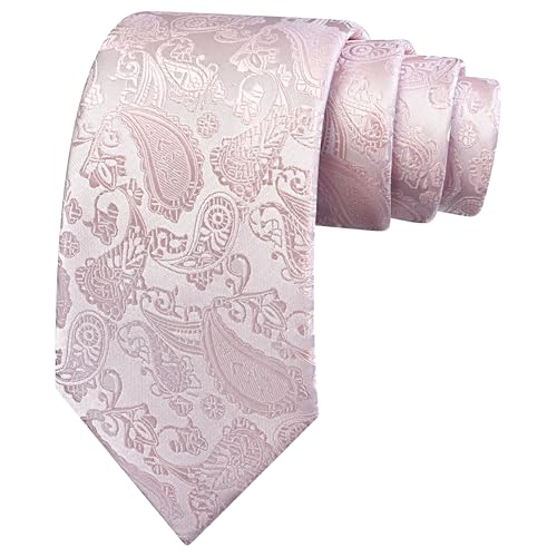 Image of GUSLESON 3.15 inch(8cm) Fashion Paisley Ties Mens Woven Jacquard Necktie for Wedding