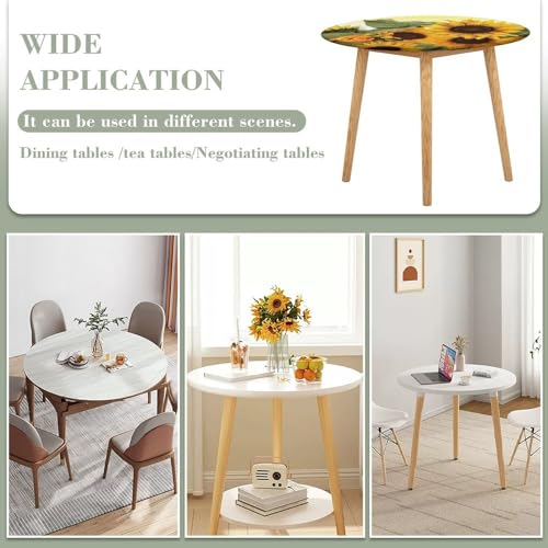 Nappe de table ronde extensible qui ne glisse pas pour table basse