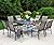 Sophia & William Patio Dining Set 9 Pieces, 8 Quick Dry Textilene Chairs and 1 Large Square Outdoor Dining Table, Durable All-Weather Patio Furniture for Lawn, Park, and Courtyard Support 350lbs