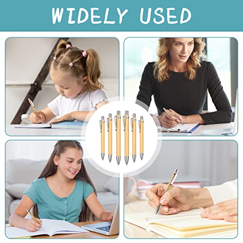 Osdue 20 Pcs Ballpoint Pen, Bamboo Wooden Retractable Ballpoint Pens, Black Ink 1Mm Sustainable Writing Eco-Friendly Bamboo Pens Bulk For Men Women Office School Supplies Journal Writing Gifts #TOP5