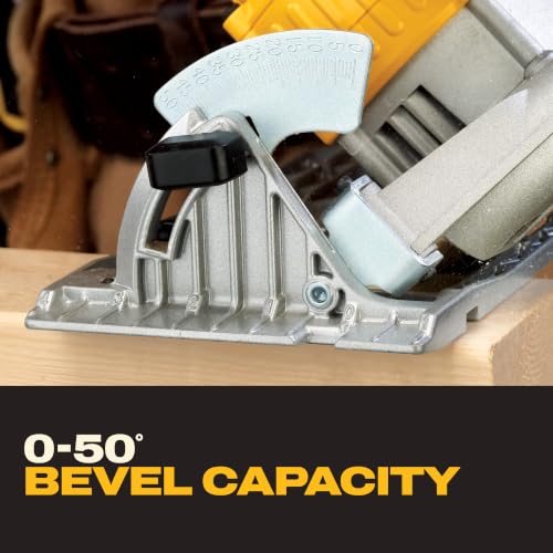 DEWALT 20V MAX Circular Saw, Cordless Sidewinder Style Portable, 6-1/2-Inch Blade, 5150 RPM, 0-50 Degree Bevel Capability, Battery Not Included (DCS391B) - Image 4
