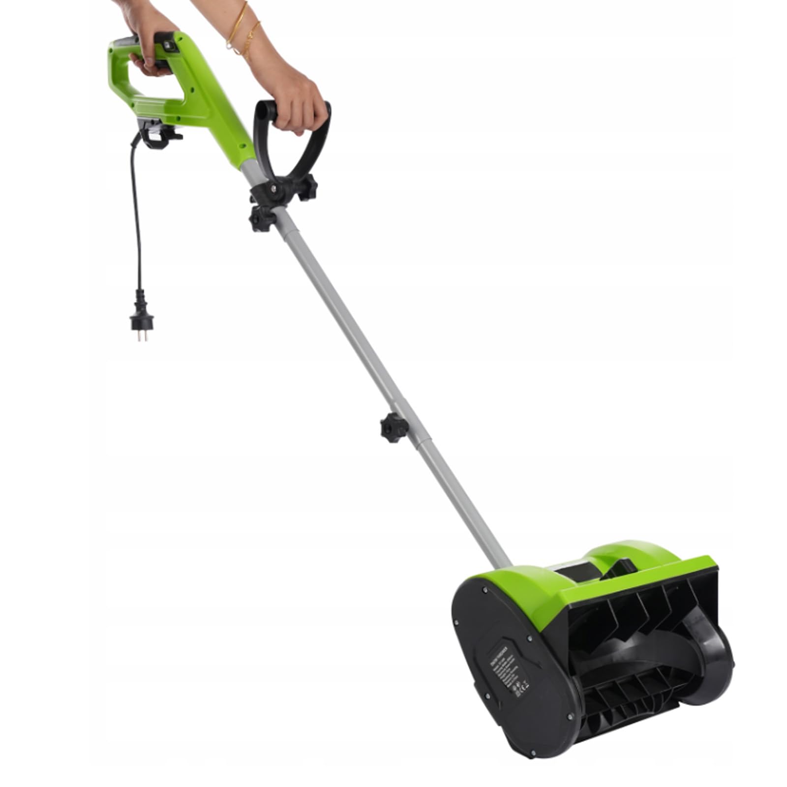 Sopladores Nieve, 1200W Barredora Nieve Soplador Eléctrico Barredora 220V Exteriores Dirección Lanzamiento Nieve Ajustable Mango 180 ° 3500 Rpm Distancia Máxima Lanzamiento 8M 32cm Ancho Barrido Nieve