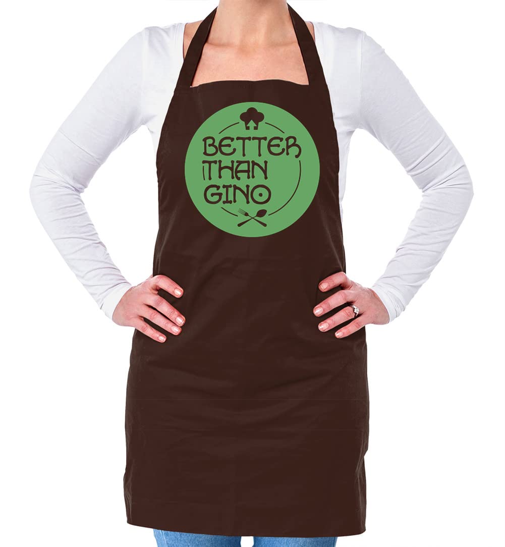 Dressdown Better Than Gino - Unisex Adult Kitchen/BBQ Apron - Brown - One Size