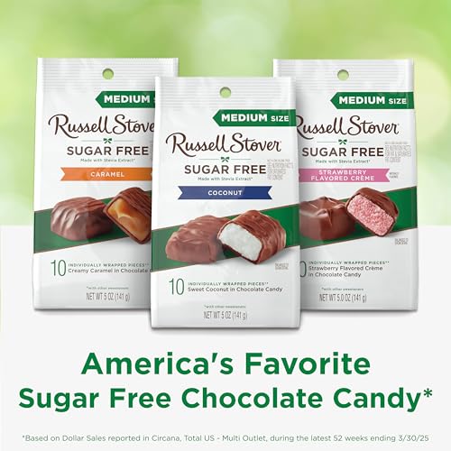 Image of RUSSELL STOVER Sugar Free Coconut in Chocolate Candy, 5 oz. bag