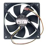 New Case Cooling Fan for A12025-12CB-3BN-F1 DF1202512SELN 12025, DC 12V 0.16A 1000RPM 38.6CFM 3-Pin 3-Wire Silent Chassis Fan Size: 120x120x25mm.