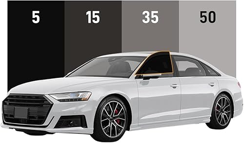 DIY-MotoShield Pro - Tinte de carbono precortado profesional prémium para todos los vehículos, solo 1 ventana lateral [bloquea el 99% de los rayos