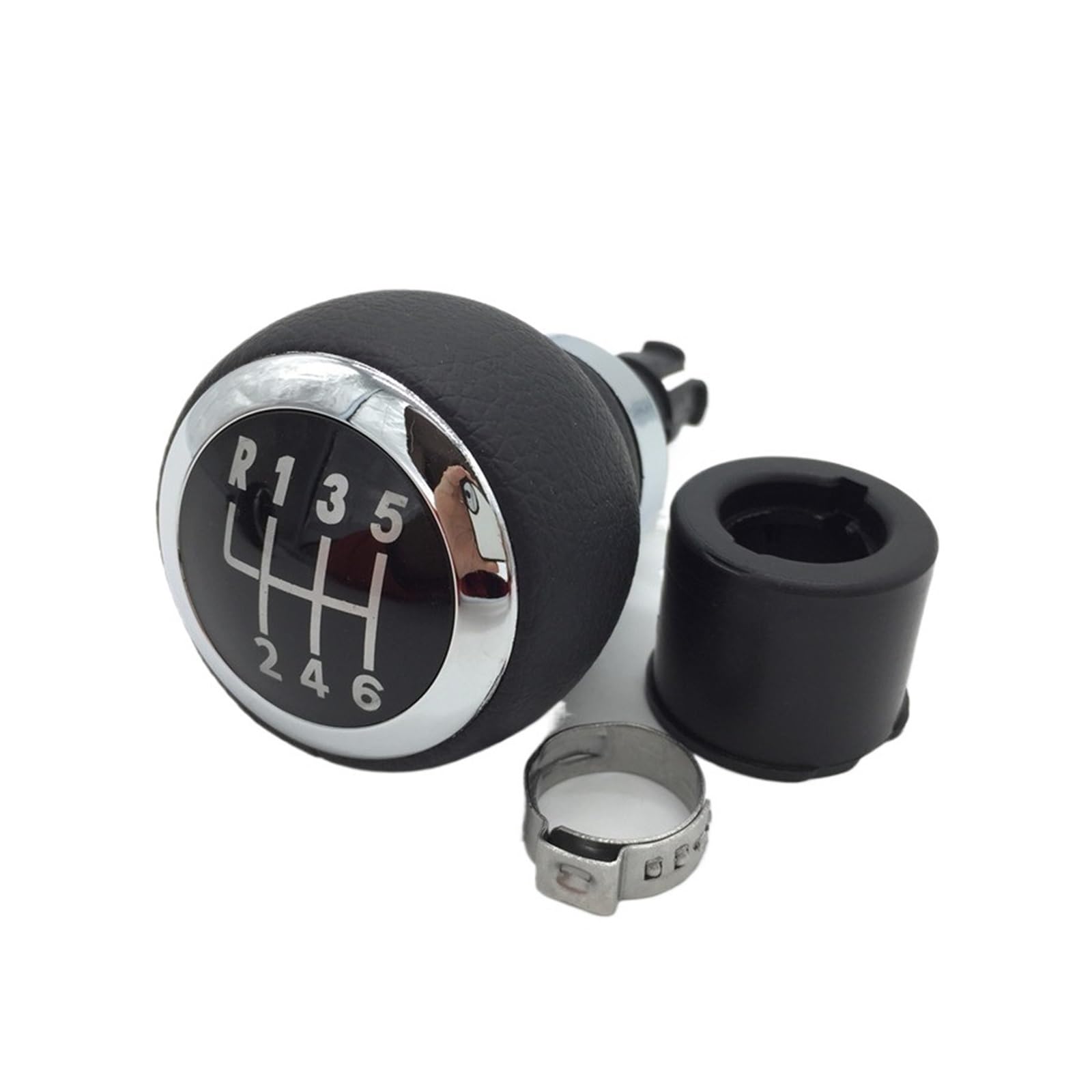 Valtorencia 5/6 Speed Gear Shift Shifter Cover,Fit for Volkswagen/VW/Passat B6 2005-2011 Knob Lever Gaiter Boot Collar Shift knob Handle(6 Speed Gearknob)